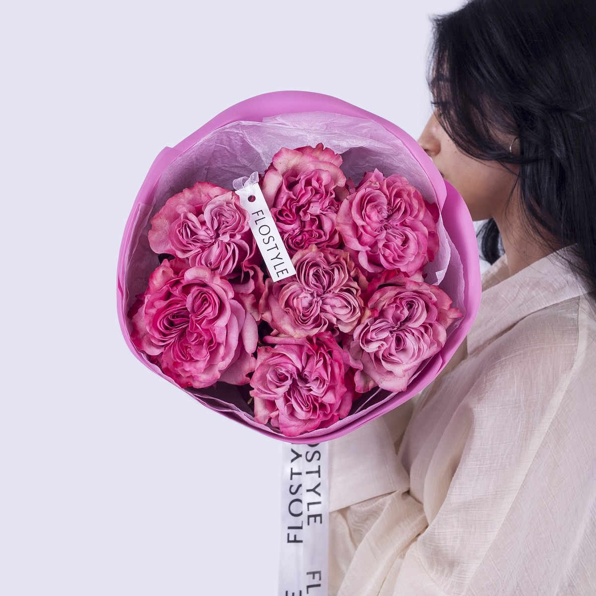 Букет из 7 сиреневых роз